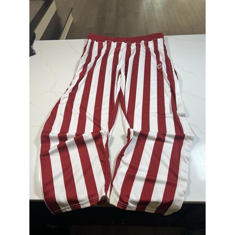 Taylor Warmup Pants Mens XXL Indiana University IU Candy Stripes Red White